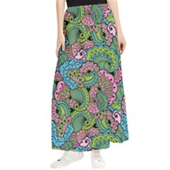 Background Texture Paisley Pattern Maxi Chiffon Skirt by Salman4z