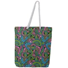 Background Texture Paisley Pattern Full Print Rope Handle Tote (large) by Salman4z