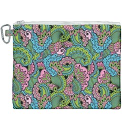 Background Texture Paisley Pattern Canvas Cosmetic Bag (xxxl) by Salman4z