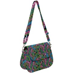 Background Texture Paisley Pattern Saddle Handbag by Salman4z