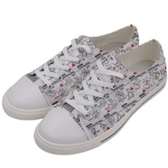 White Printer Paper With Text Overlay Humor Dark Humor Infographics Men s Low Top Canvas Sneakers by Salman4z