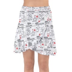 White Printer Paper With Text Overlay Humor Dark Humor Infographics Wrap Front Skirt by Salman4z