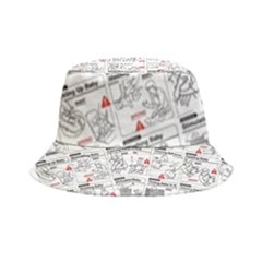 White Printer Paper With Text Overlay Humor Dark Humor Infographics Inside Out Bucket Hat by Salman4z