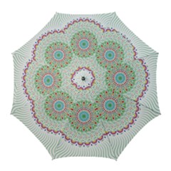 Flower Abstract Floral Hand Ornament Hand Drawn Mandala Golf Umbrellas by Salman4z