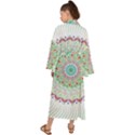 Flower Abstract Floral Hand Ornament Hand Drawn Mandala Maxi Kimono View2