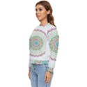 Flower Abstract Floral Hand Ornament Hand Drawn Mandala Women s Long Sleeve Raglan Tee View2