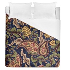 Leaves Flowers Background Texture Paisley Duvet Cover (queen Size) by Salman4z