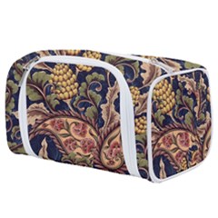 Leaves Flowers Background Texture Paisley Toiletries Pouch by Salman4z