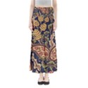 Leaves Flowers Background Texture Paisley Full Length Maxi Skirt View1