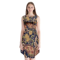 Leaves Flowers Background Texture Paisley Sleeveless Chiffon Dress   by Salman4z