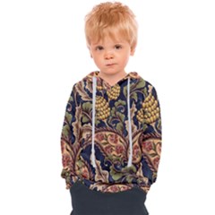 Leaves Flowers Background Texture Paisley Kids  Overhead Hoodie by Salman4z