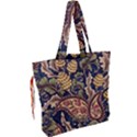 Leaves Flowers Background Texture Paisley Drawstring Tote Bag View2