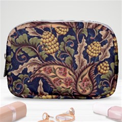 Leaves Flowers Background Texture Paisley Make Up Pouch (small) by Salman4z