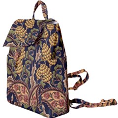 Leaves Flowers Background Texture Paisley Buckle Everyday Backpack by Salman4z