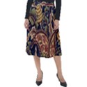 Leaves Flowers Background Texture Paisley Classic Velour Midi Skirt  View1