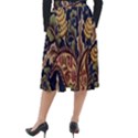 Leaves Flowers Background Texture Paisley Classic Velour Midi Skirt  View2