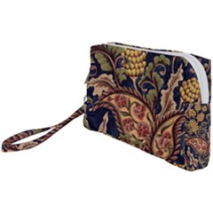 Leaves Flowers Background Texture Paisley Wristlet Pouch Bag (small) by Salman4z