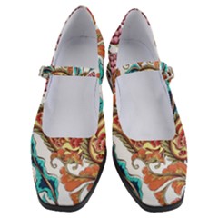 Flowers Pattern Texture White Background Paisley Women s Mary Jane Shoes by Salman4z