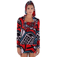 Multicolored Doodle Art Street Art Long Sleeve Hooded T-shirt by Salman4z