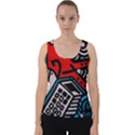 Multicolored Doodle Art Street Art Velvet Tank Top View1