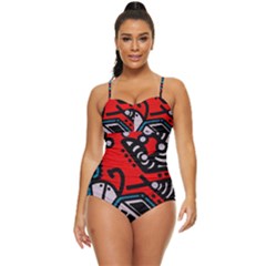 Multicolored Doodle Art Street Art Retro Full Coverage Swimsuit by Salman4z