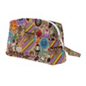 Multicolored Doodle Art Wallpaper Wristlet Pouch Bag (Medium) View2