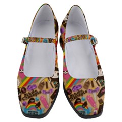 Multicolored Doodle Art Wallpaper Women s Mary Jane Shoes by Salman4z