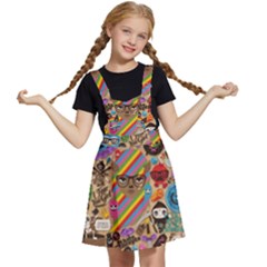 Multicolored Doodle Art Wallpaper Kids  Apron Dress by Salman4z