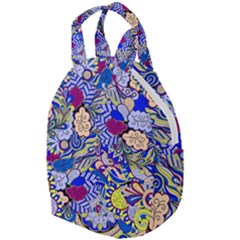 Blue Yellow Background Pattern Vector Texture Paisley Travel Backpacks by Salman4z