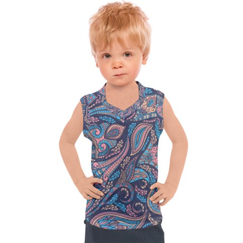 Background Ornament Paisley Kids  Sport Tank Top by Salman4z