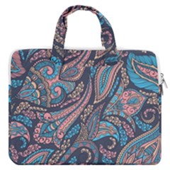 Background Ornament Paisley Macbook Pro 13  Double Pocket Laptop Bag by Salman4z