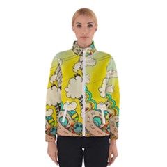 Doodle Wallpaper Artistic Surreal Women s Bomber Jacket by Salman4z