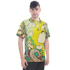 Doodle Wallpaper Artistic Surreal Men s Polo Tee by Salman4z