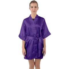 Lavender Twilight Half Sleeve Satin Kimono  by HWDesign