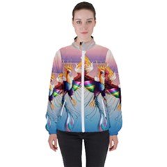 Picsart 23-05-08 19-20-32-181 Women s High Neck Windbreaker by DeSine