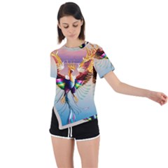 Picsart 23-05-08 19-20-32-181 Asymmetrical Short Sleeve Sports Tee by DeSine