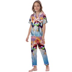 Picsart 23-05-08 19-20-32-181 Kids  Satin Short Sleeve Pajamas Set by DeSine