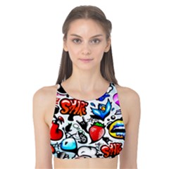 Graffiti Art Cartoon Comic Tank Bikini Top by Salman4z