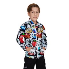 Graffiti Art Cartoon Comic Kids  Windbreaker by Salman4z