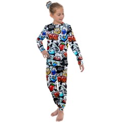 Graffiti Art Cartoon Comic Kids  Long Sleeve Set  by Salman4z