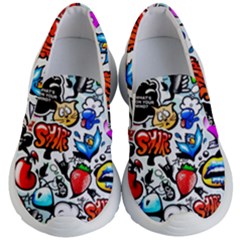 Graffiti Art Cartoon Comic Kids Lightweight Slip Ons by Salman4z