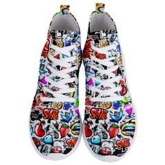 Graffiti Art Cartoon Comic Men s Lightweight High Top Sneakers by Salman4z