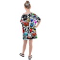 Graffiti Art Cartoon Comic Kids  One Piece Chiffon Dress View2