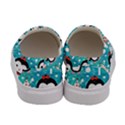 Blue Penguin Pattern christmas Women s Canvas Slip Ons View4