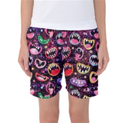 Funny Monster Mouths Women s Basketball Shorts