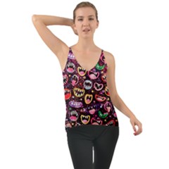 Funny Monster Mouths Chiffon Cami