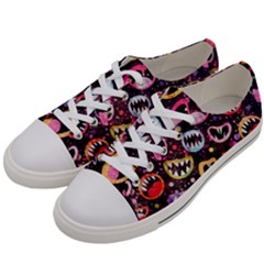 Funny Monster Mouths Men s Low Top Canvas Sneakers by Salman4z