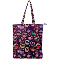 Funny Monster Mouths Double Zip Up Tote Bag by Salman4z