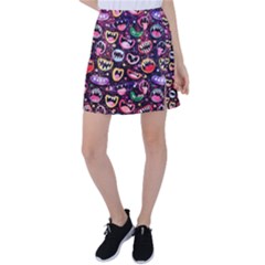 Funny Monster Mouths Tennis Skirt by Salman4z