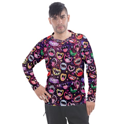 Funny Monster Mouths Men s Pique Long Sleeve Tee by Salman4z